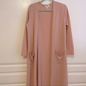 Lularoe Sarah duster cardigan sweater ballet blush pink